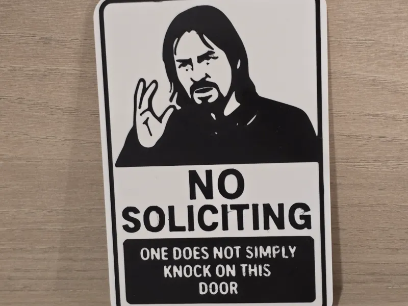 Lord of the Rings No Soliciting Signs