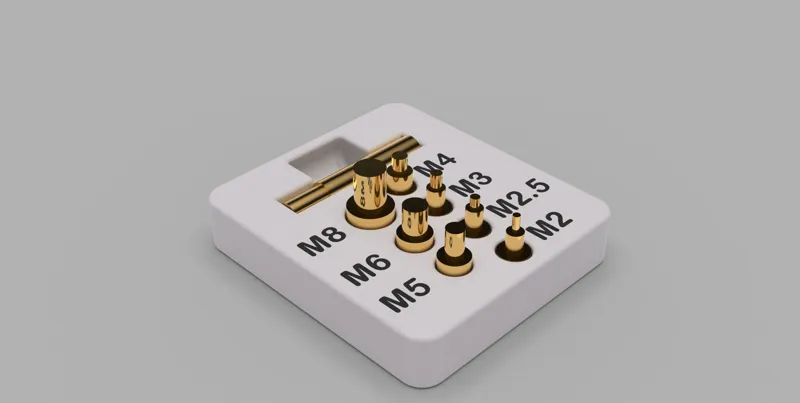Threaded inserts tool organizer