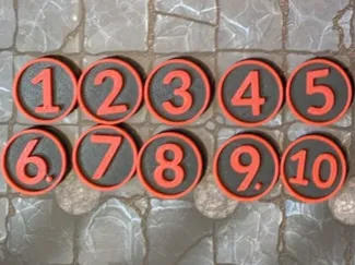 Numbered Tokens - 1-10