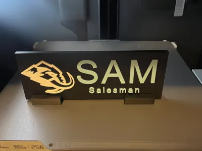 Utah Mammoth Name plate with stand 
