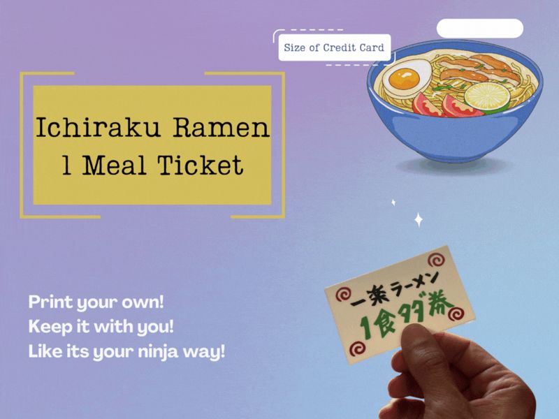 Ichiraku Ramen Meal Ticket from Naruto