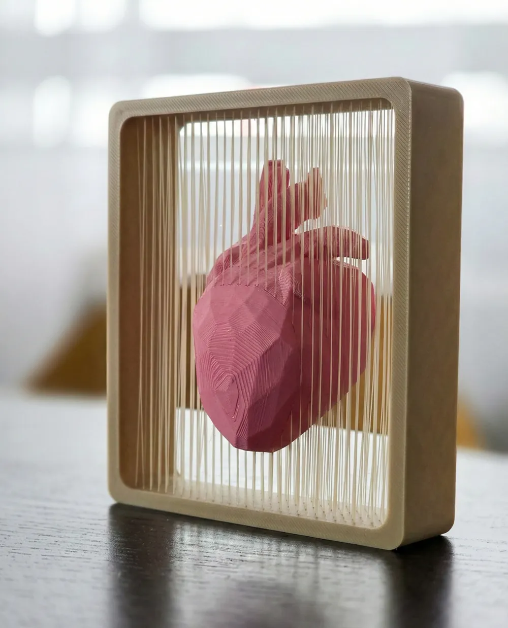 Floating Heart String Art Frame - Valentine Gift - Free 3D Print Model ...
