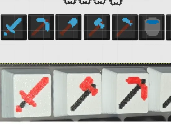 Minecraft Hotkey Keycaps (Rubber Dome/Membrane)