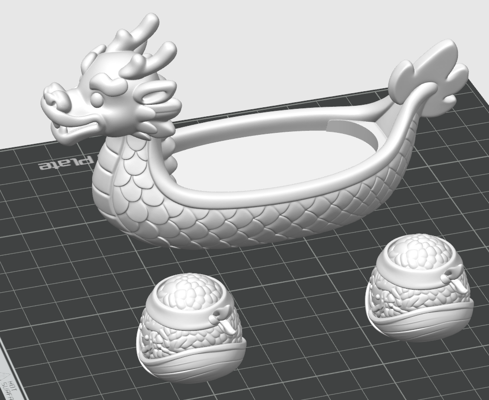 Miniatura 3 do modelo 3D 端午粽子赛龙舟-桌面摆件-无需AMS