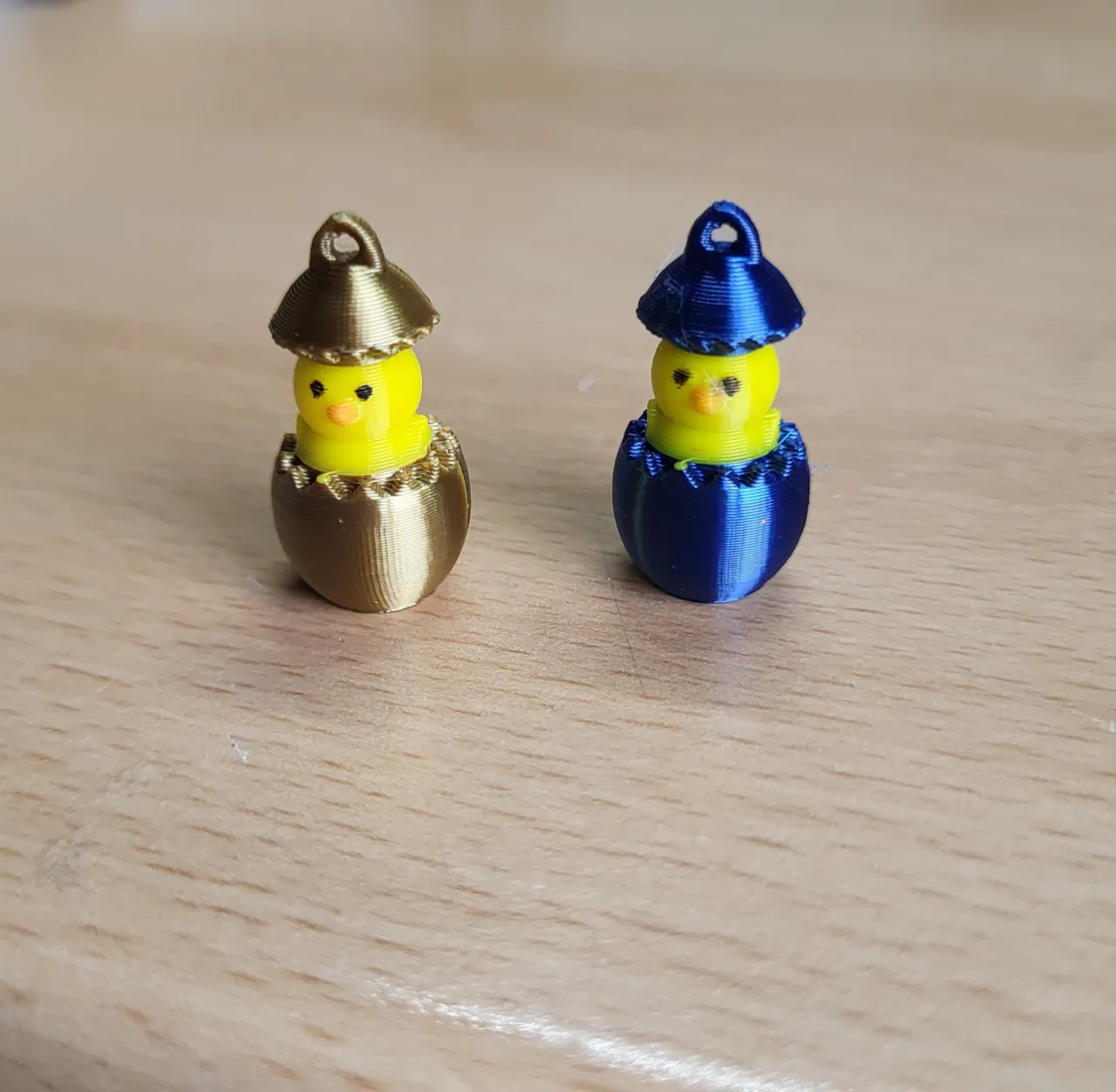 Easter chick earring view 2