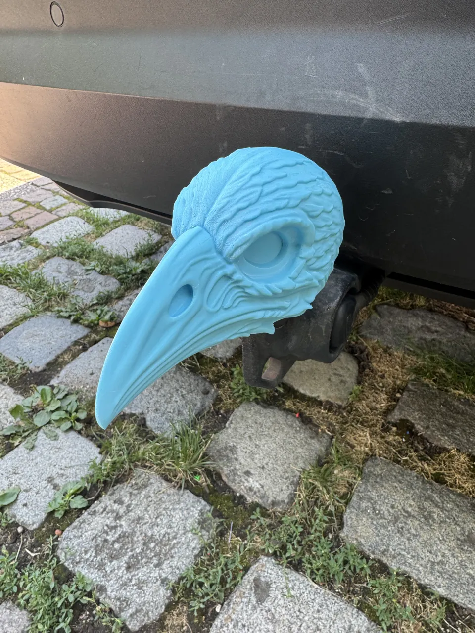 Bird Skull Raven Tow Hitch Cover Cap view 3