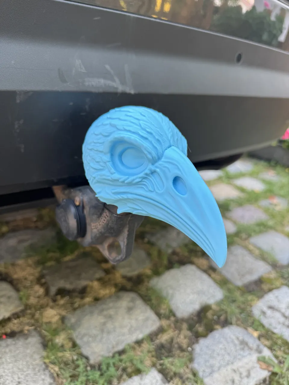 Bird Skull Raven Tow Hitch Cover Cap view 4