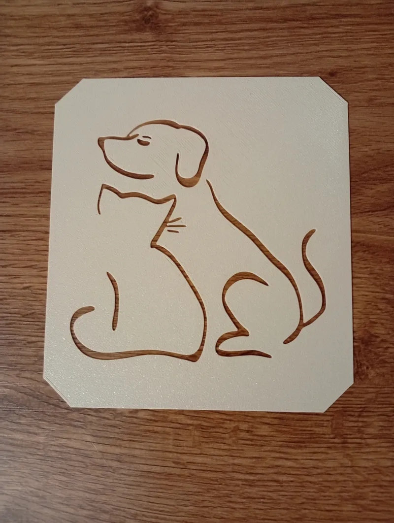 Dog and Cat Stencil Template