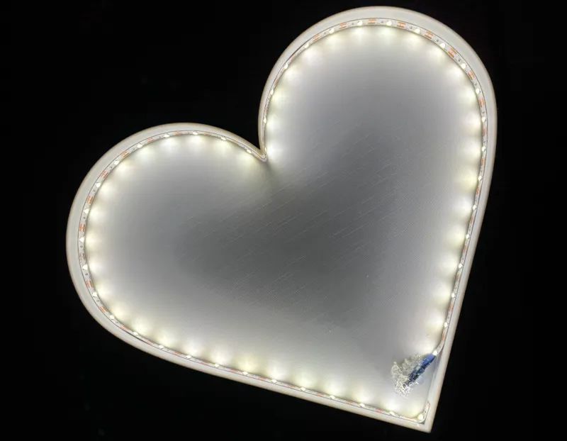 Lovers Valentine Day Shadowbox Back Led Strip