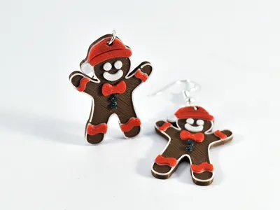 Gingerbread Man Earrings