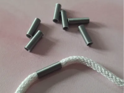 Macrame Tube bead Decorative cord sleeve Barrel