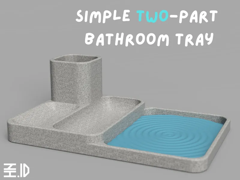 Simple Two-Part Bathroom Tray