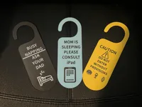 All doorknob hangers, separate plates. 