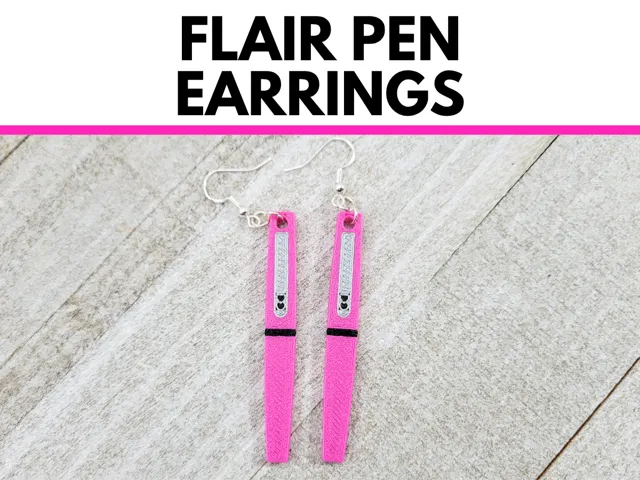 Flair Pen Earrings for Teacher Outfit of the Day