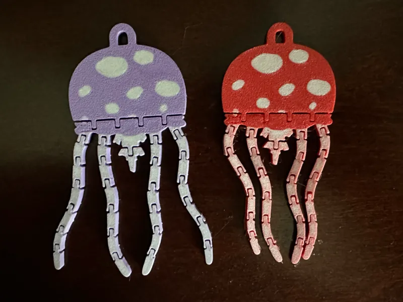Jellyfish/Mushroom keychain