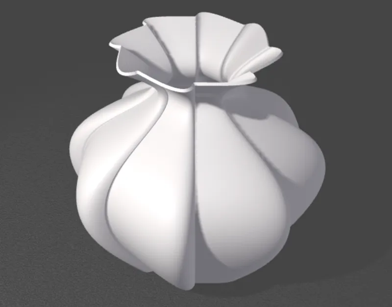 Flowery bud shaped vase