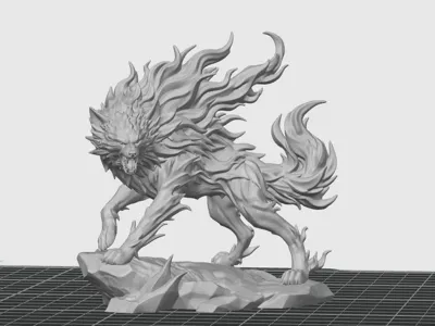 Wolf sculpture