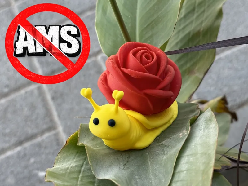 Love Snail with a Blooming Rose – Valentine gift