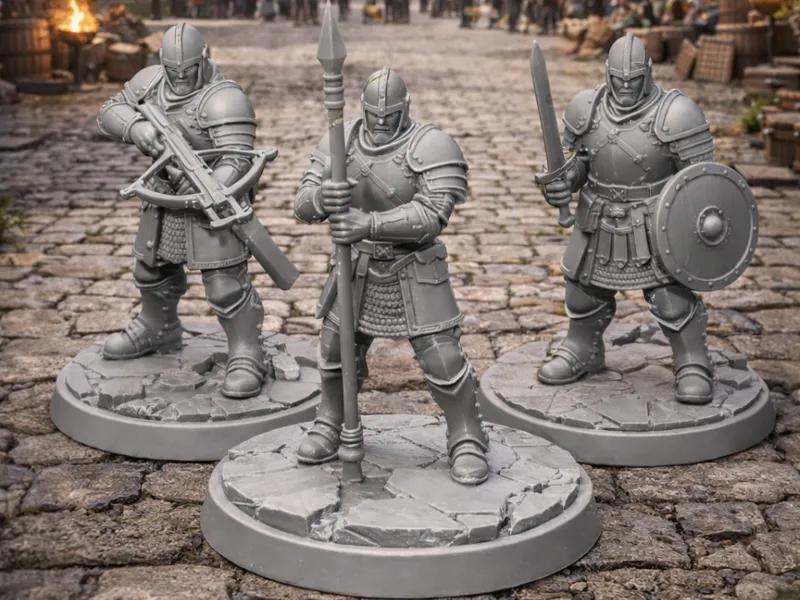 Pack de 3 Gardes de Cité – Arbalétrier, Soldat