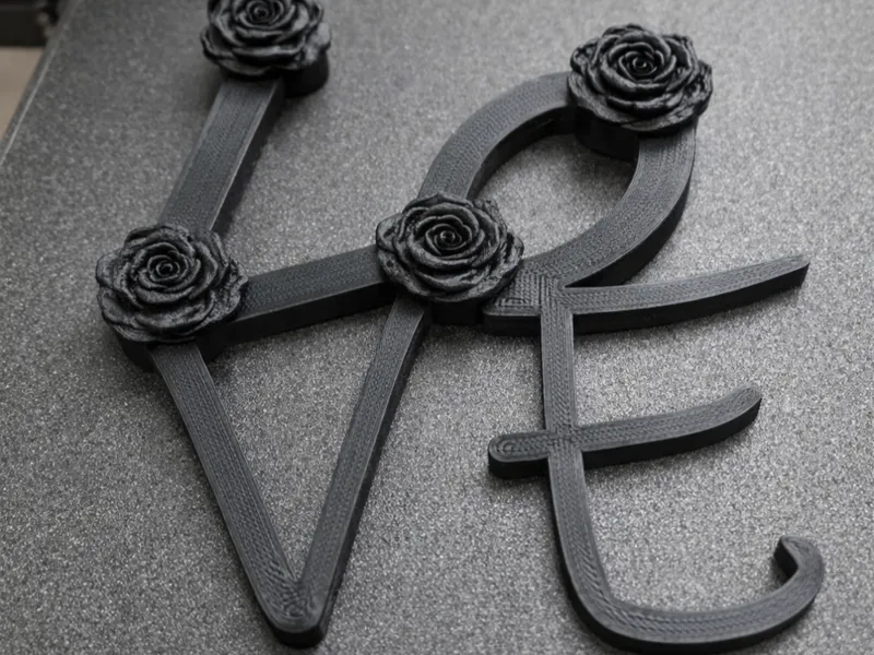 Valentines day Love Sign - roses