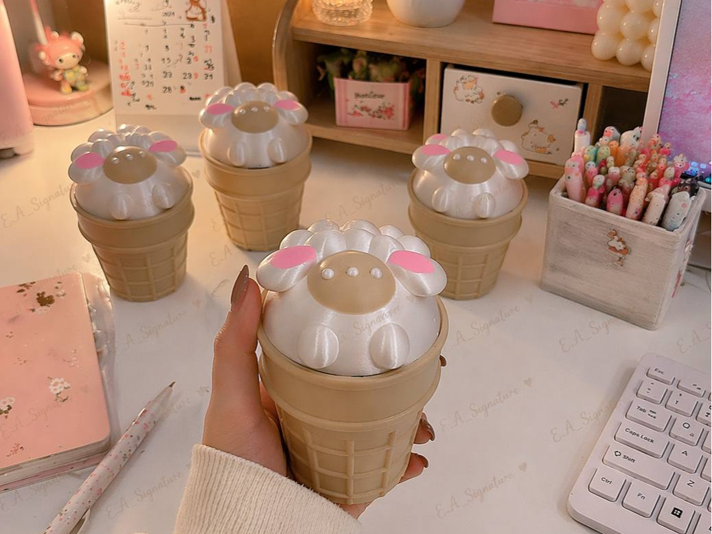 Ice Cream Sheep Bank .3mf
