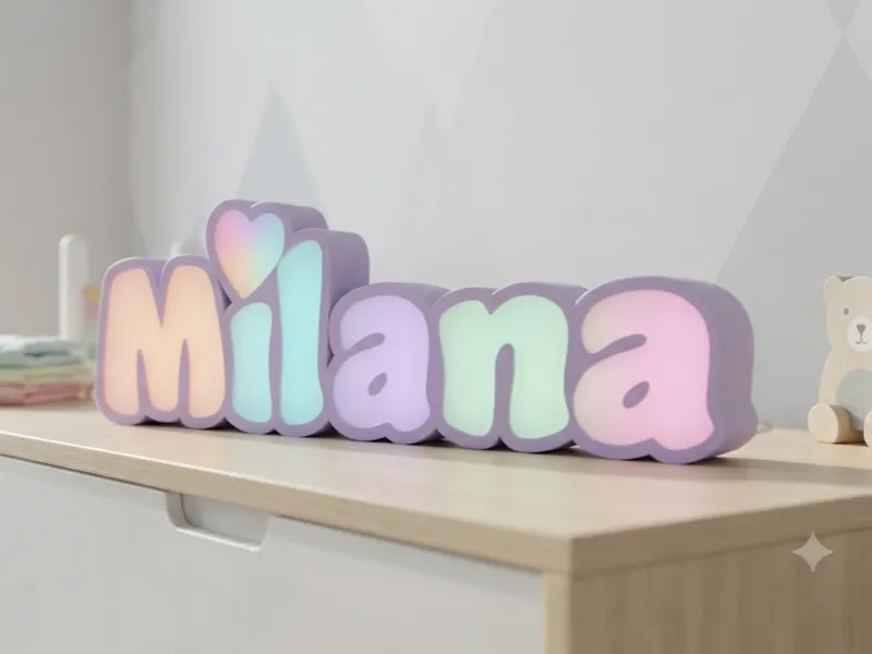 Namenlampe Milana | LED Lampe fürs Kinderzimmer