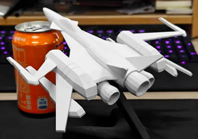 Print-in-Place Space Fighter