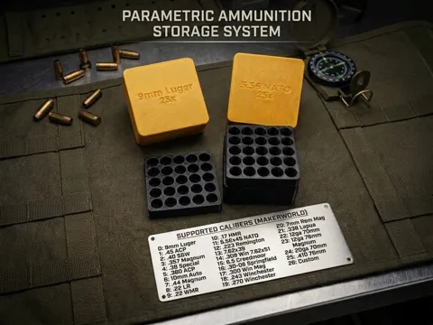 Organizador: Parametric Ammunition Organizer Box — referencia de MakerWorld