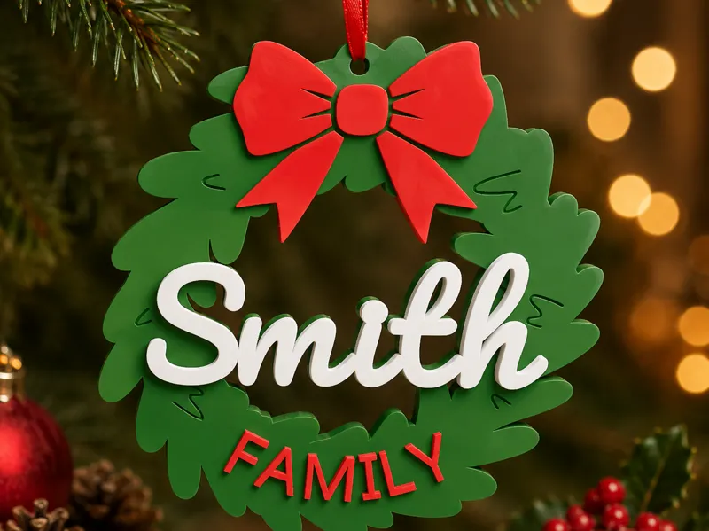 Wreath Ornament - Smith Family