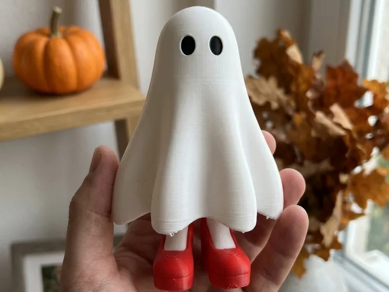 Cute Ghost in Red High Heels – Halloween Figurine