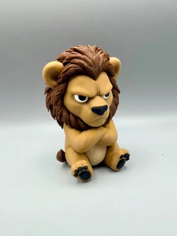 Modelo para impresión 3D: Grumpy Lion — vista de referencia 4