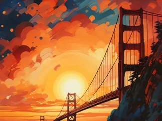 Golden Gate Bridge River