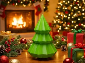 Modern Low-Poly Christmas Tree 
