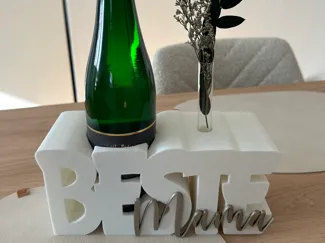 Geschenkset Muttertag Mama Weinflasche Halter wine