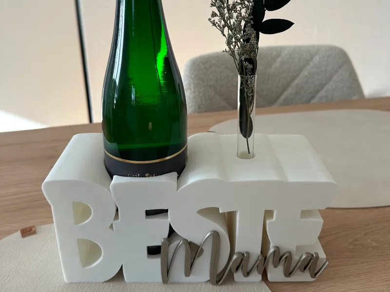 Geschenkset Muttertag Mama Weinflasche Halter wine