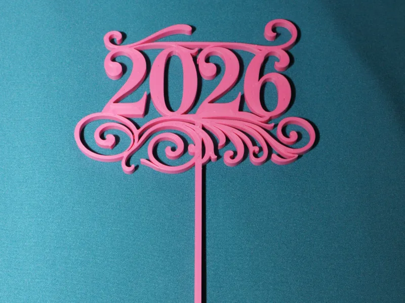 New Year Topper for Cake "2026"//Noworoczny Topper