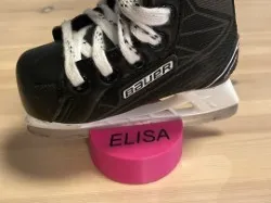 Skate holder with original puck dimensions