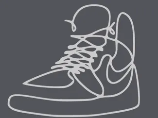 One line sneakers