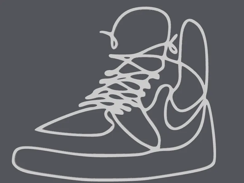One line sneakers