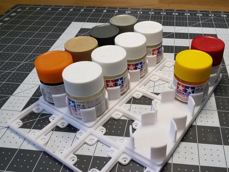 Gridfinity Bin - Tamiya Paints/Bottle Holder