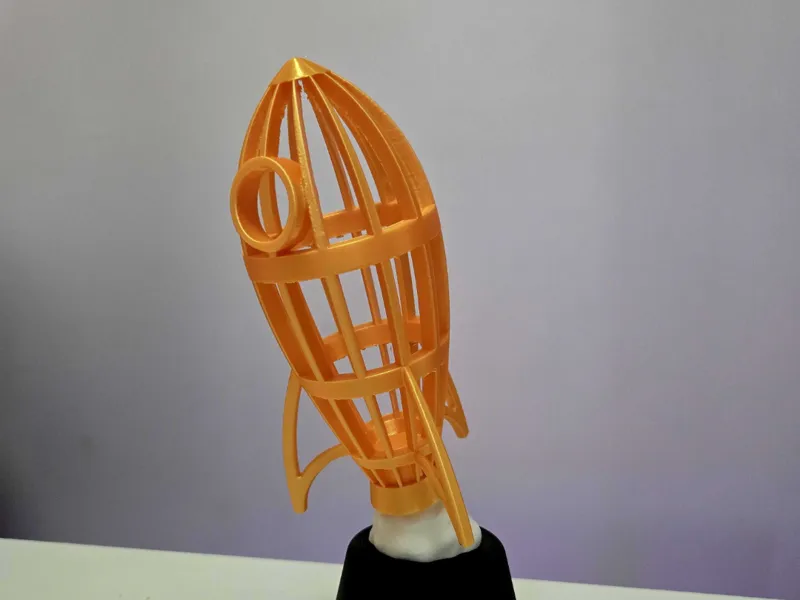 Wireframe Rocket Trophy 