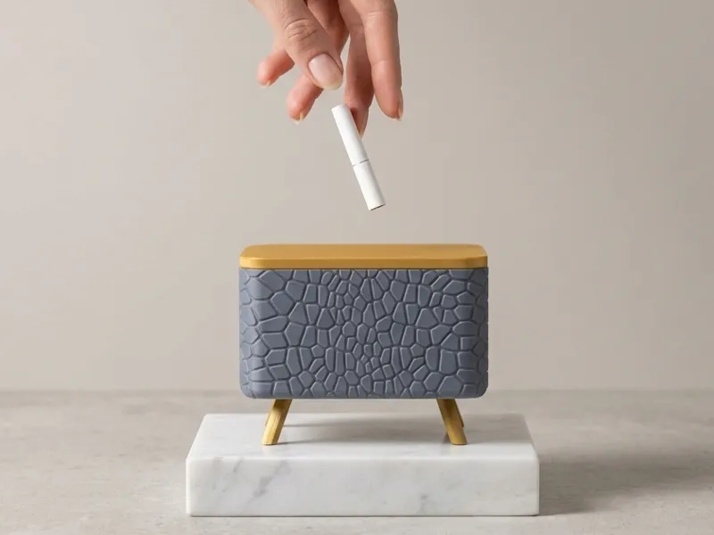 Modern Minimalist Ashtray - Stone Texture