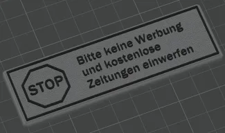 Briefkaste-Schild