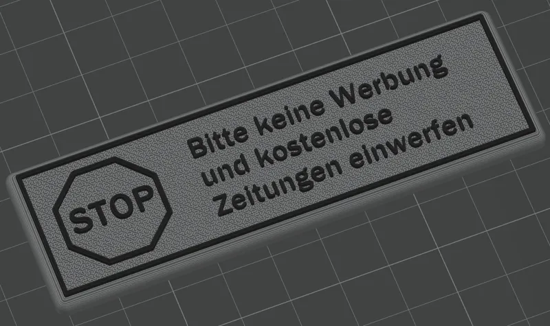Briefkaste-Schild