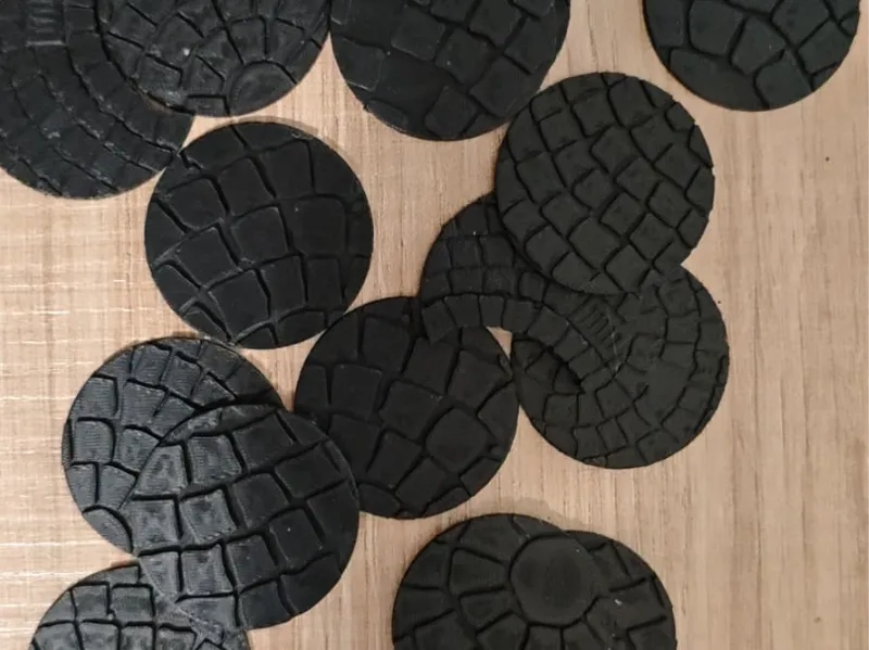 Warcrow - Circular Base Toppers (Textured Stone)