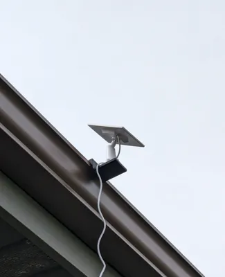 Gutter mount for Camera Solar Panels