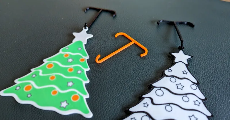 Simple ornament hanger hook