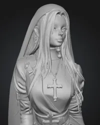 Figurine de religieuse assise — photo 4
