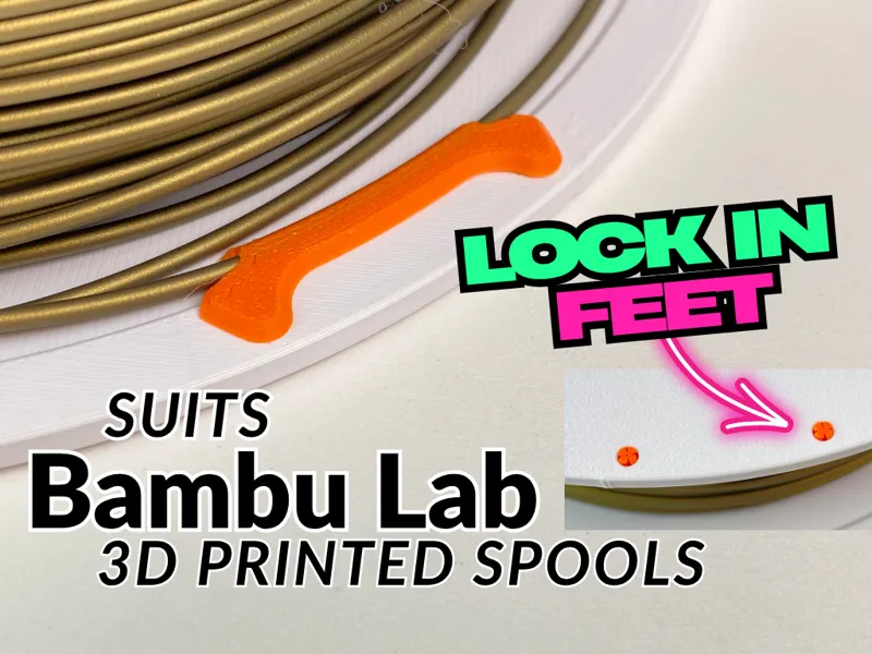 Bambu Lab 3D Printable Spool Filament Clip