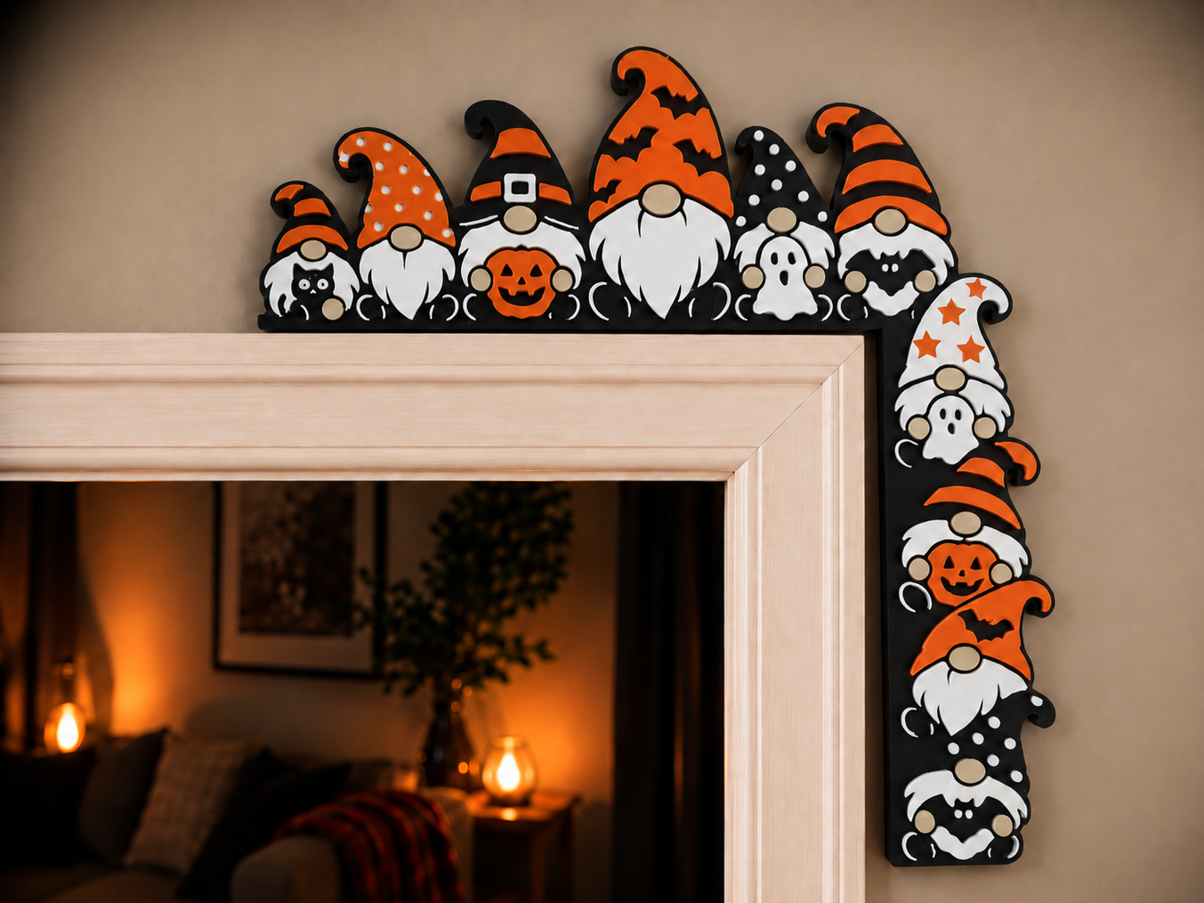 Gnome Halloween (2) Door-Frame Corner Decor - 1